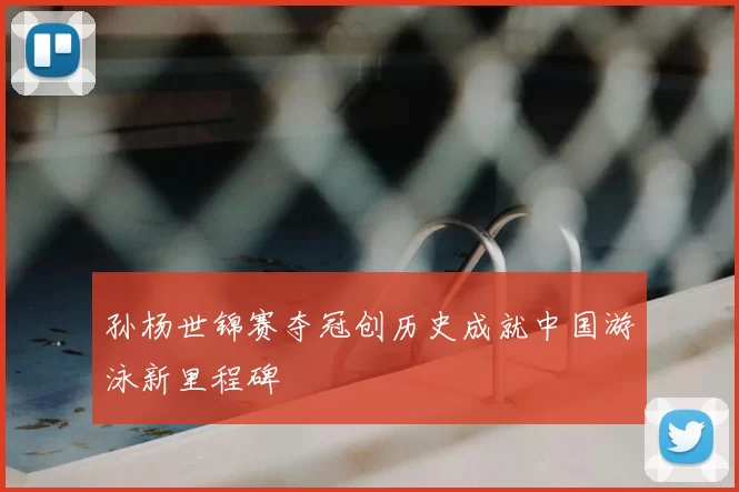 孙杨世锦赛夺冠创历史成就中国游泳新里程碑